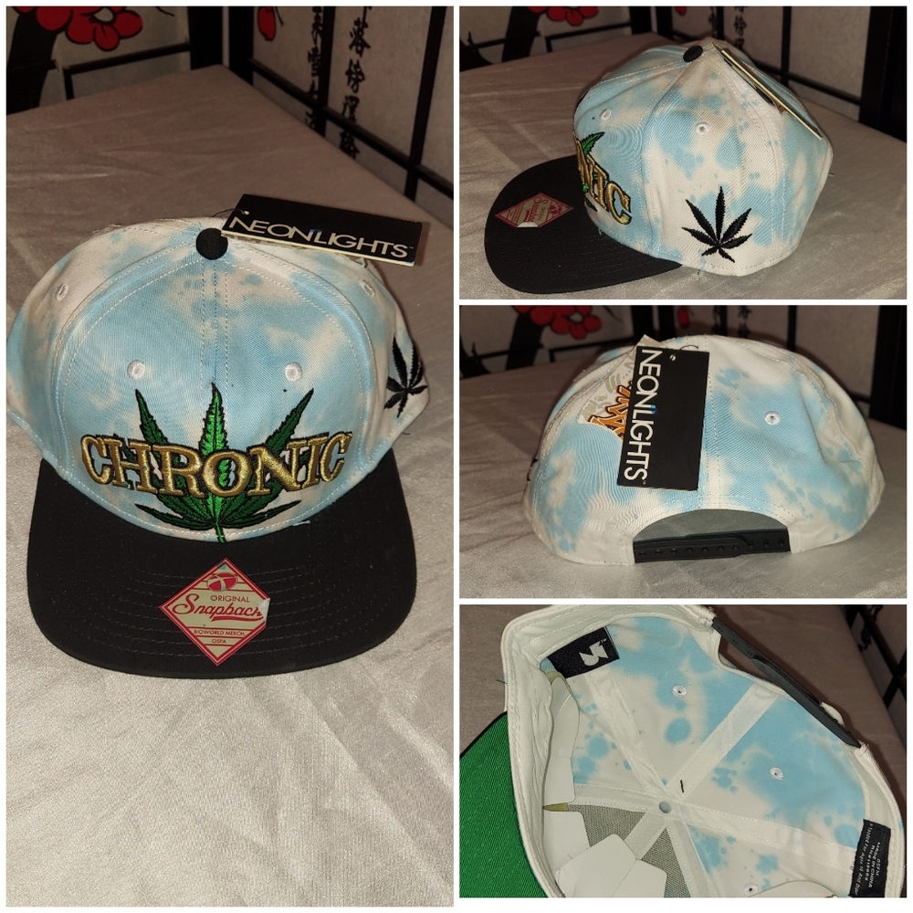 Neonlights Chronic tie dye snapback hats